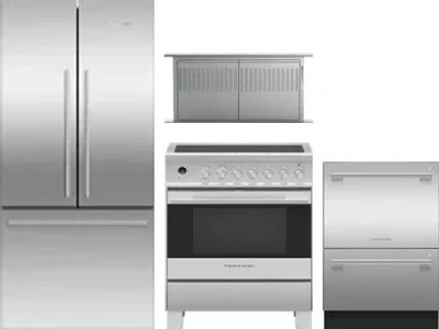 4 Piece Package Includes Refrigerator, Range, Hood And Dishwasher